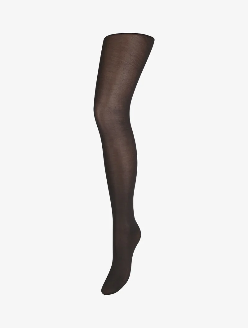 Unzerreißbare transparente Strumpfhose aus Voile - Schwarz