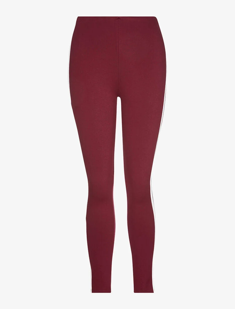 Jogpants 7/8 mit weißen Streifen - Lila