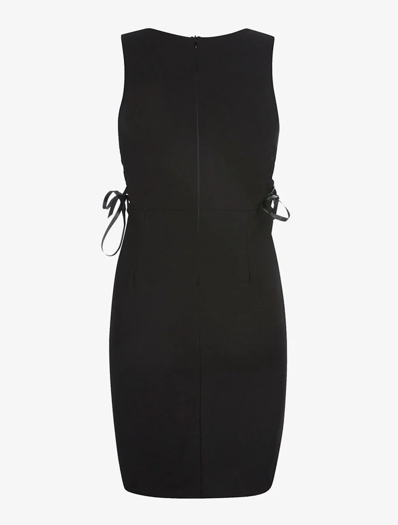 Kleid mit Korsettseiten - schwarz