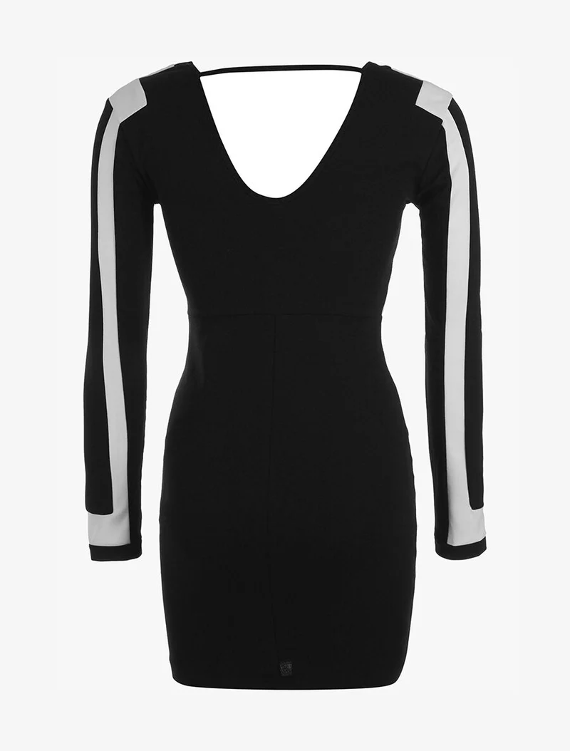 Grafisches Kleid - schwarz/weiß