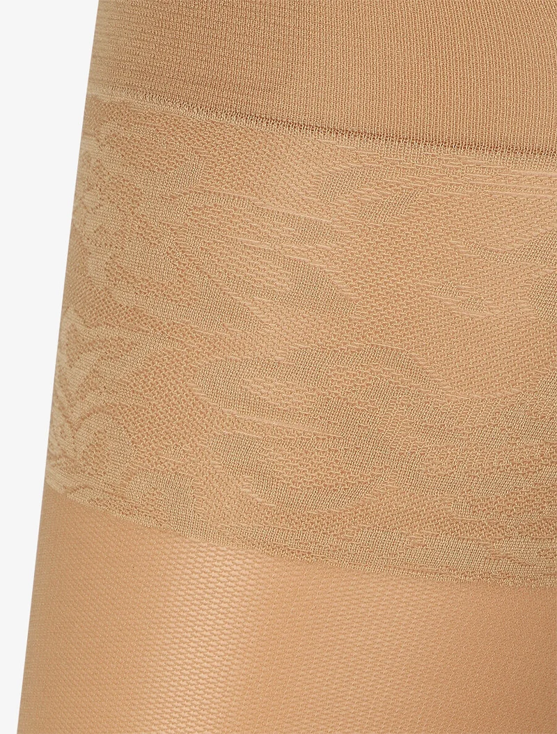 Stilisierte Oberschenkelstrumpfhosen - Beige