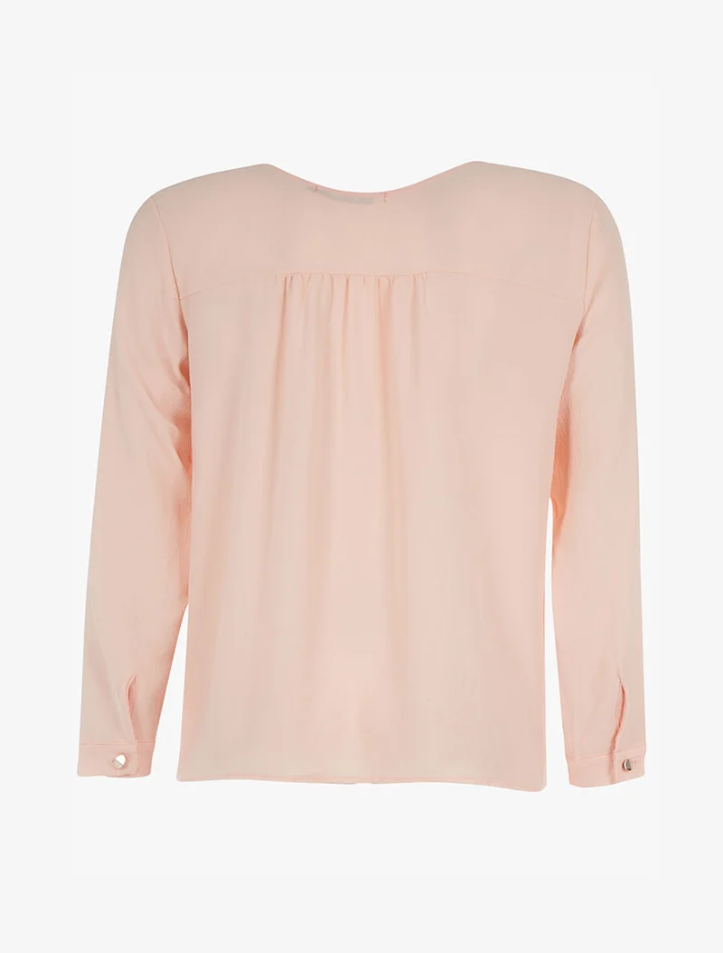 Feine Chiffonbluse - Rose