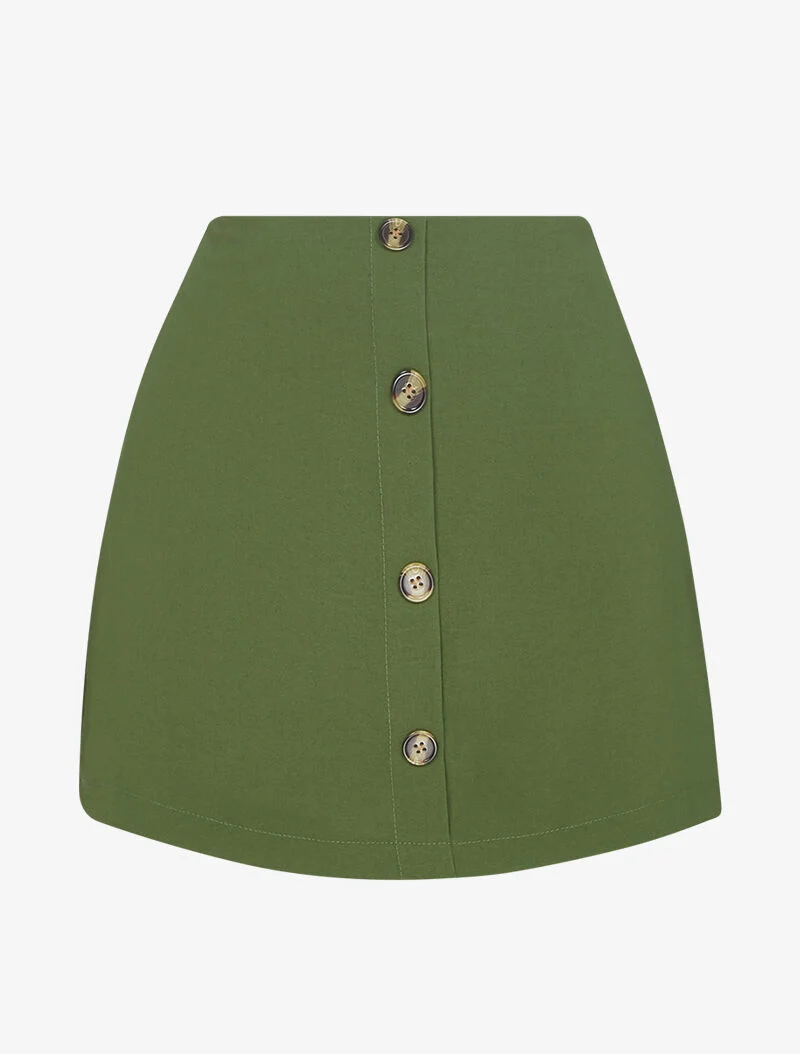 Trapézrock-Shorts - Kaki
