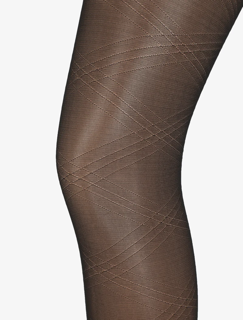 Durchsichtige Strumpfhose mit Streifeneffekt - Schwarz