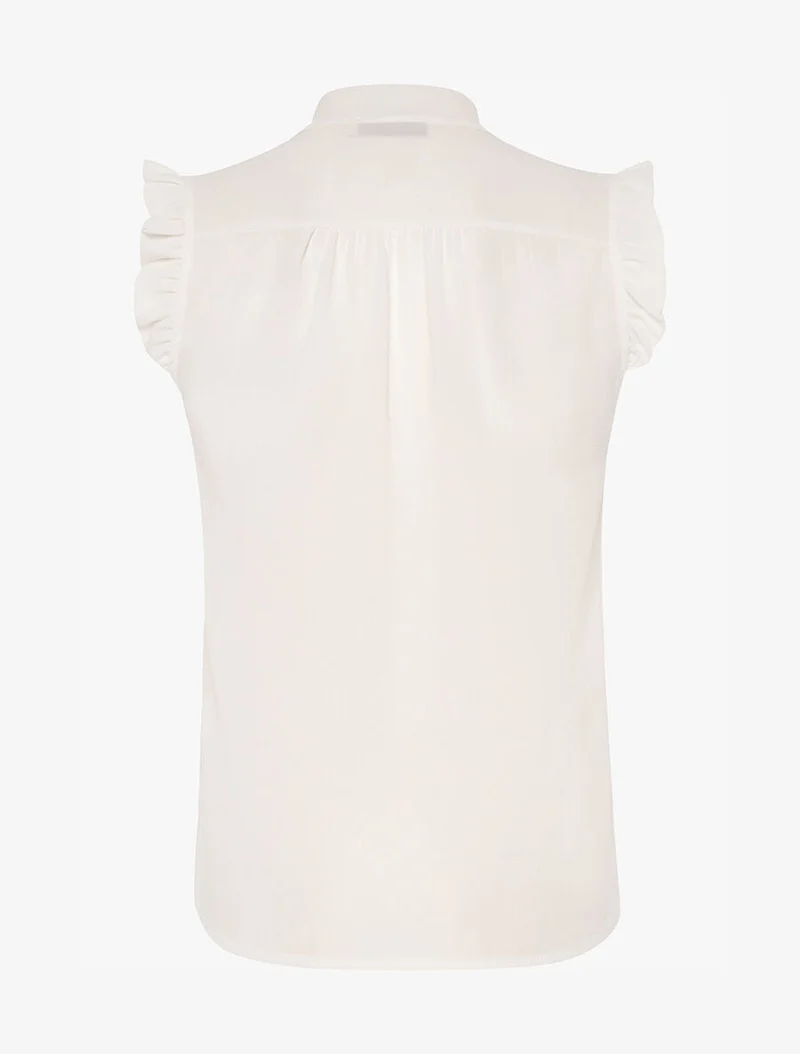 Bluse mit Bindekragen - weiß