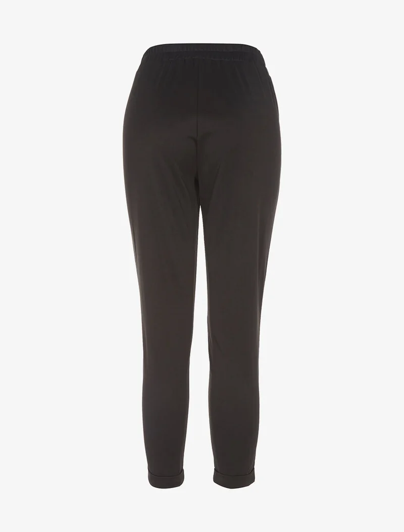 Jogpants 7/8 mit Seitenstreifen - schwarz/rot