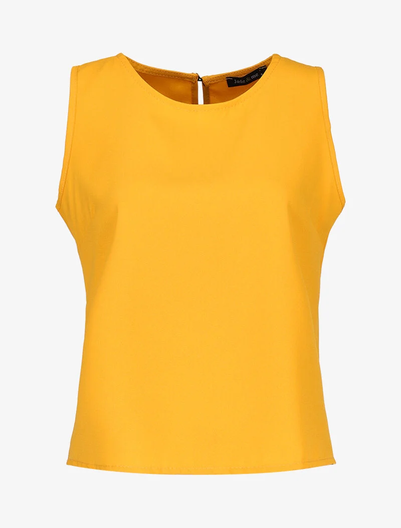 Tanktop- und fließendes Shorts-Set - gelb