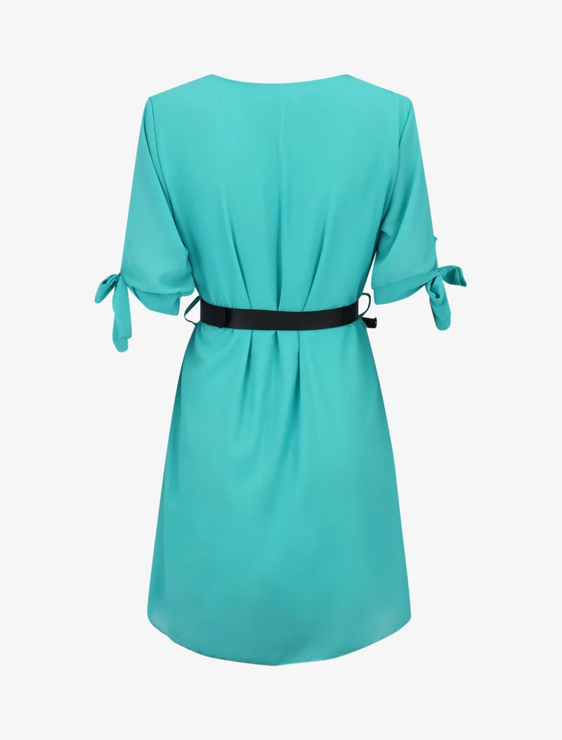 Voilekleid mit Kettendetail - Minzgrün