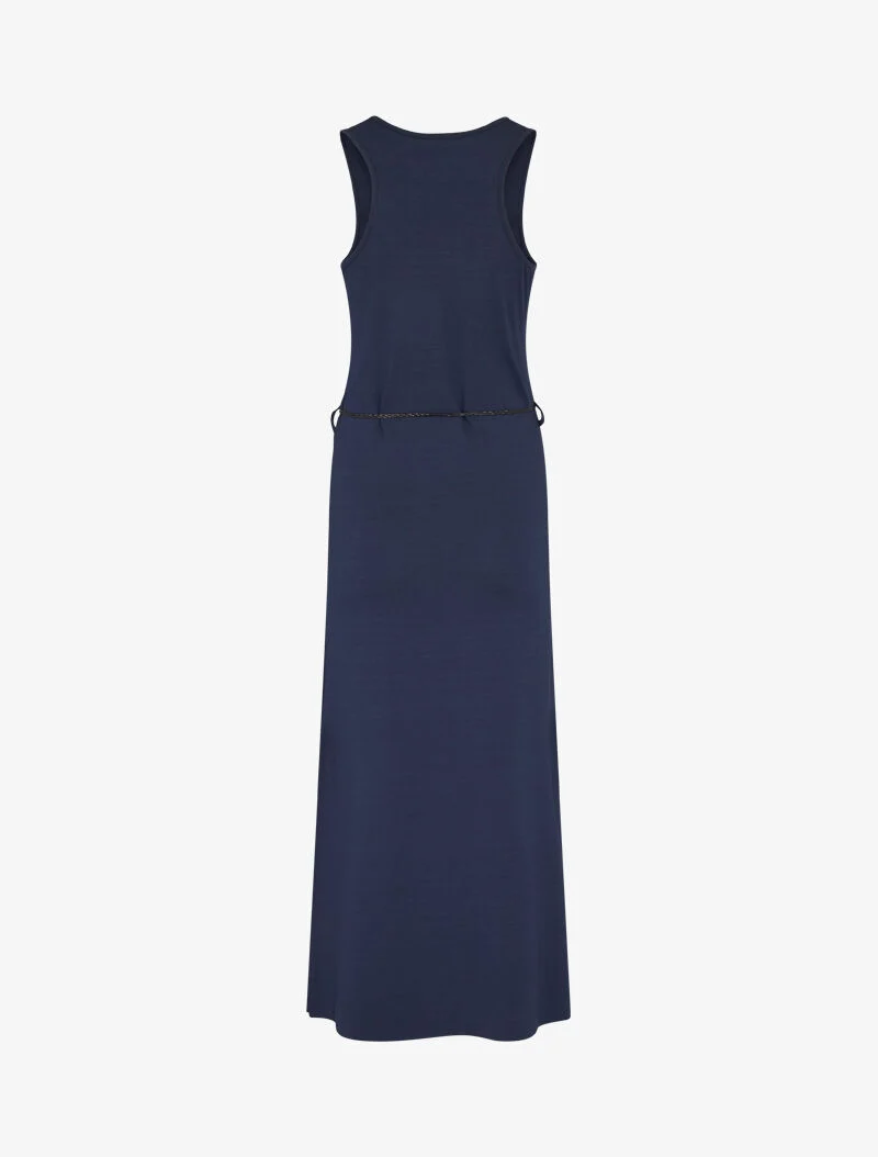 Langes Tanktop-Kleid mit offenen Seiten - Marine