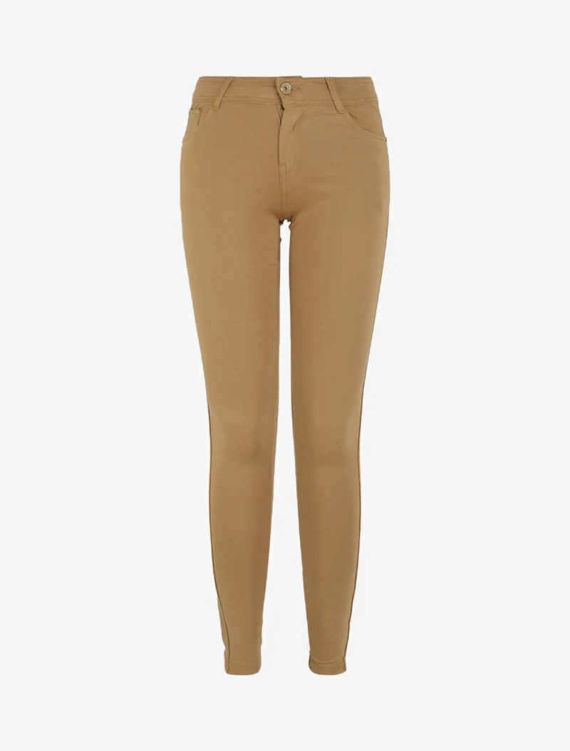 Ultra-skinny einfarbige Hose - Maulwurf