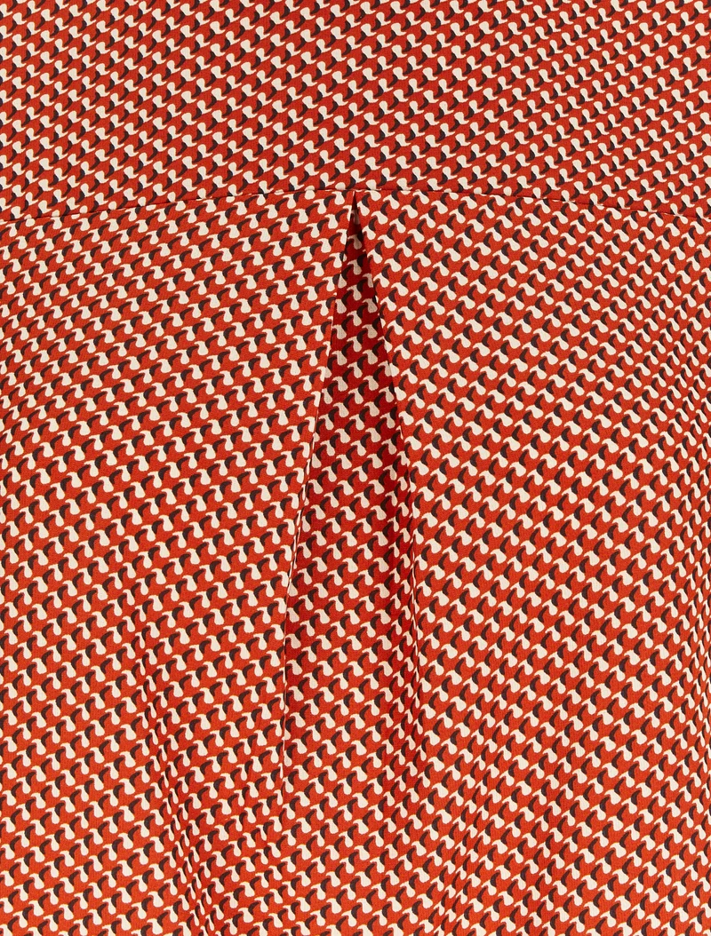 Grafikdruck-Bluse - Rot