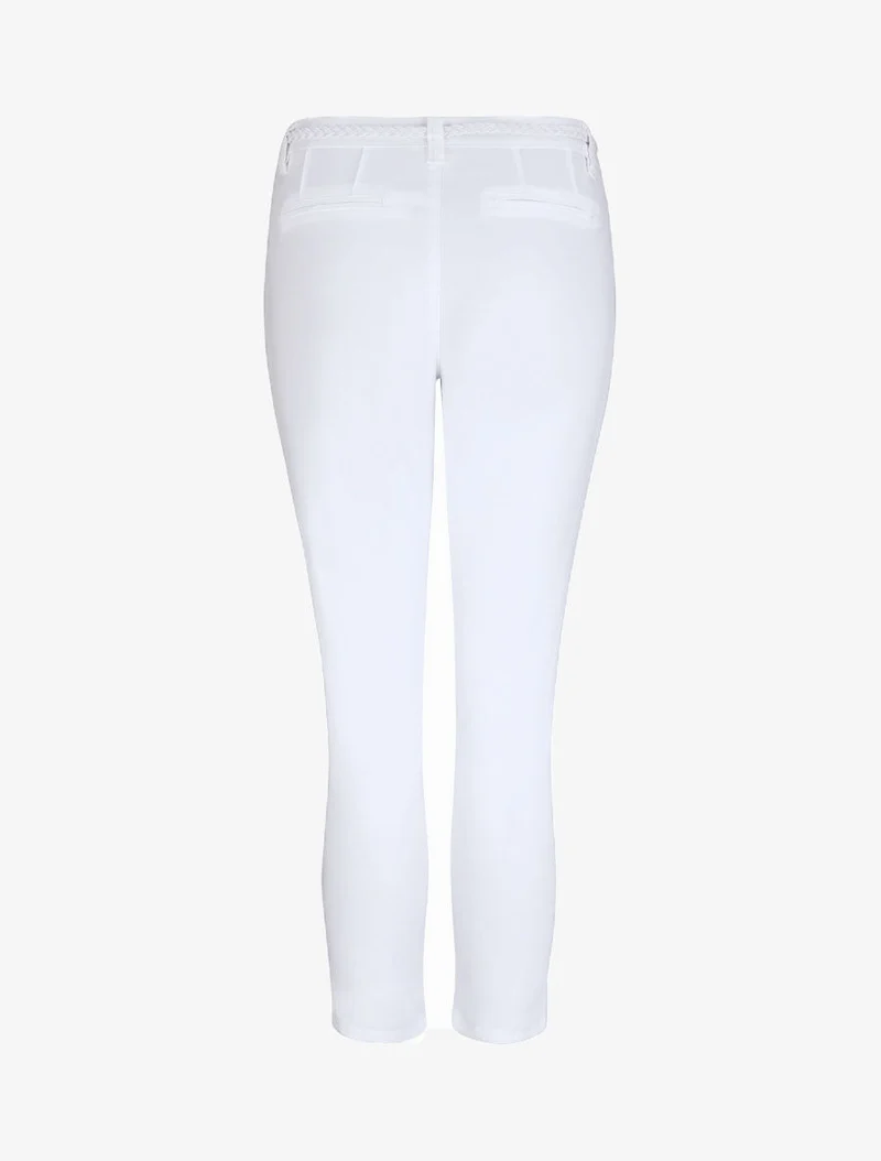 7/8-Hose mit Umschlag - Weiß