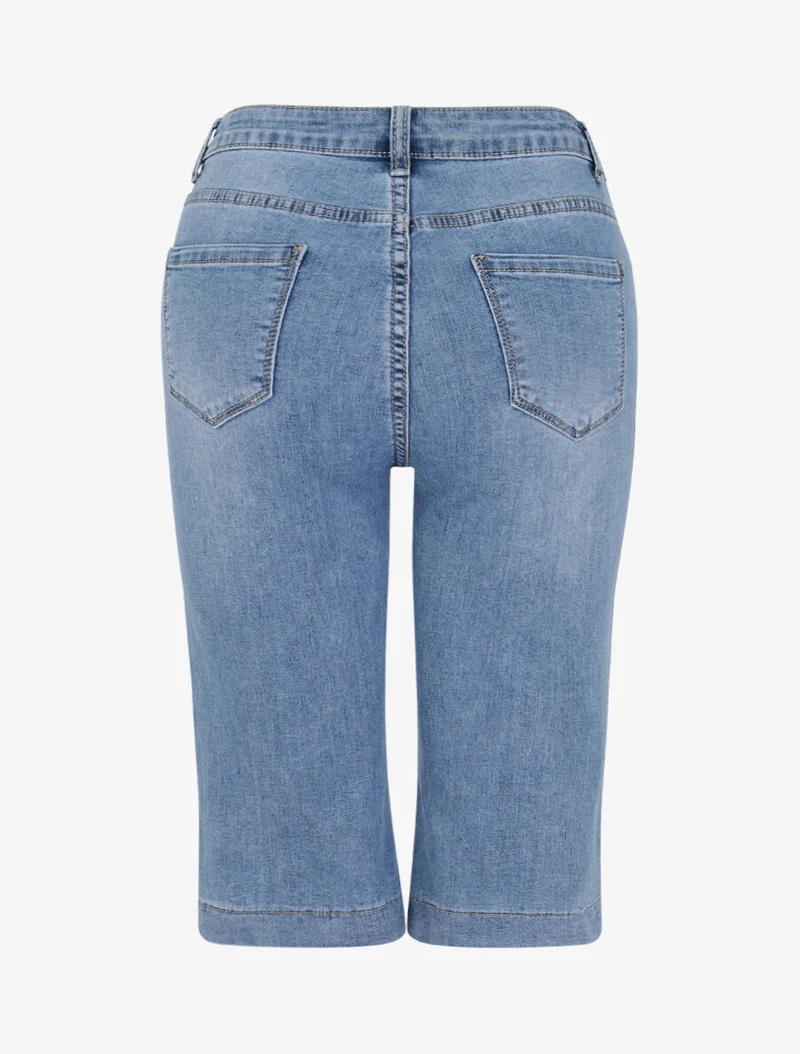 Jeans-Bermuda in Übergröße mit geradem Schnitt - Hellblau