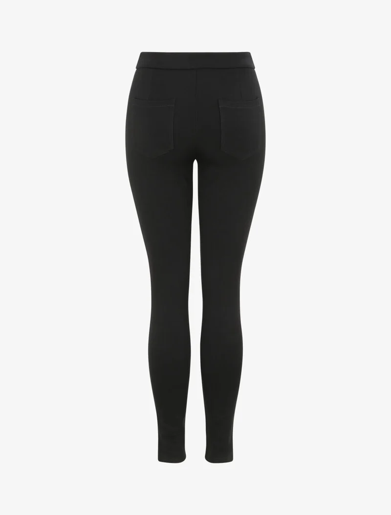 Stretchhose einfarbig - Schwarz