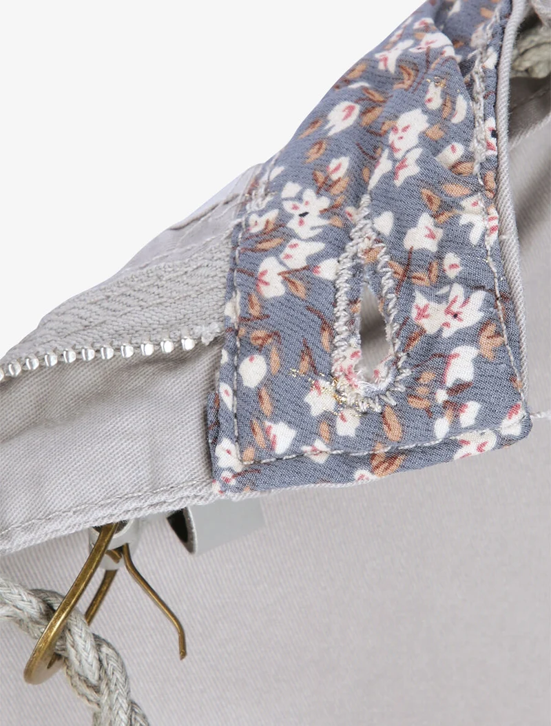 7/8-Hose mit Umschlag - Grau