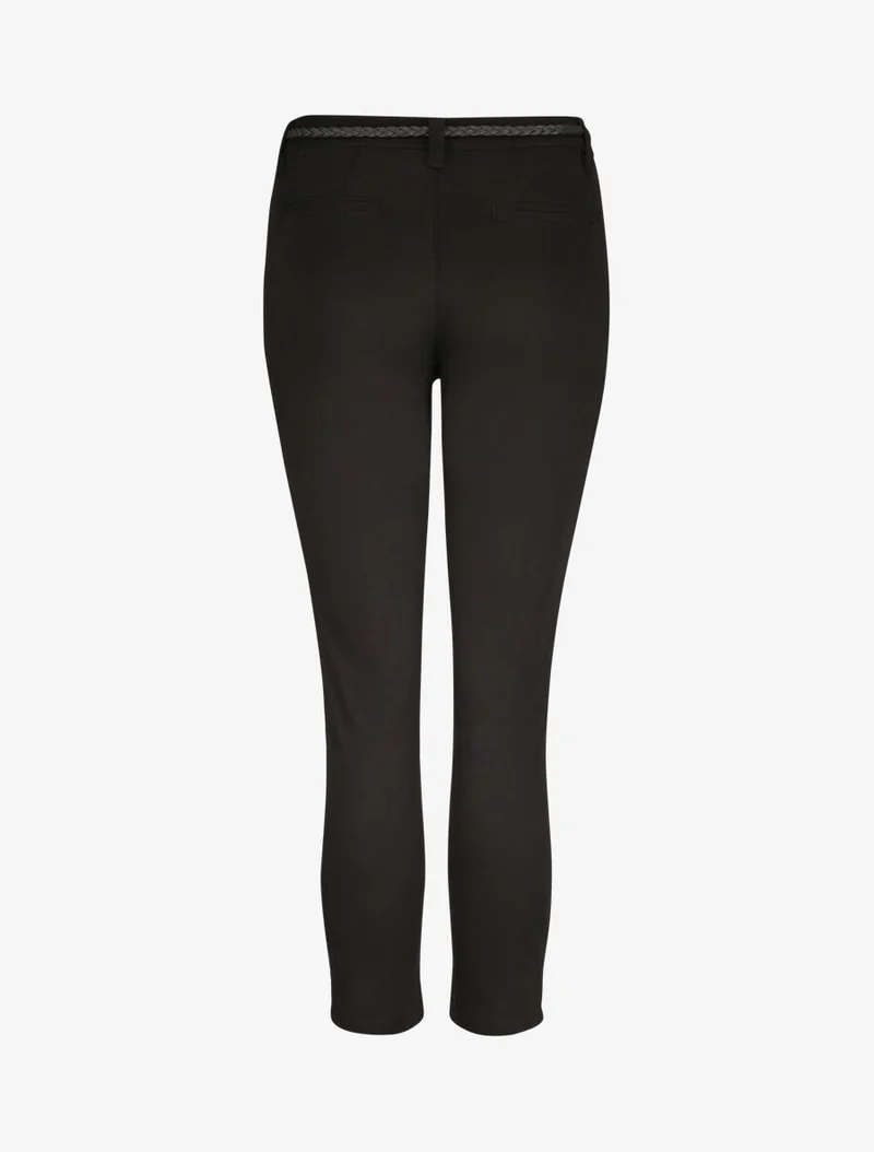 7/8-Hose mit Umschlag - Schwarz