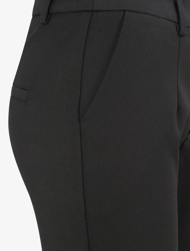 Slim-Fit Hose einfarbig - Schwarz