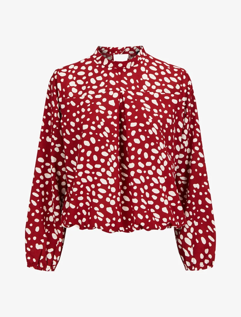 Dalmatiner-Print-Top - Rot