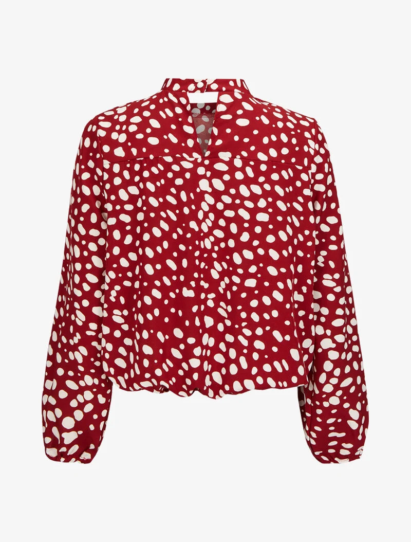 Dalmatiner-Print-Top - Rot