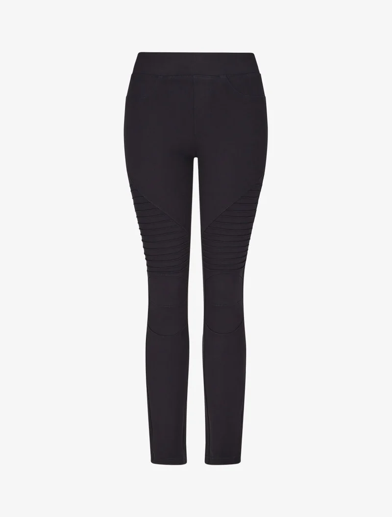 Biker-Stil Leggings in Übergröße - Marine