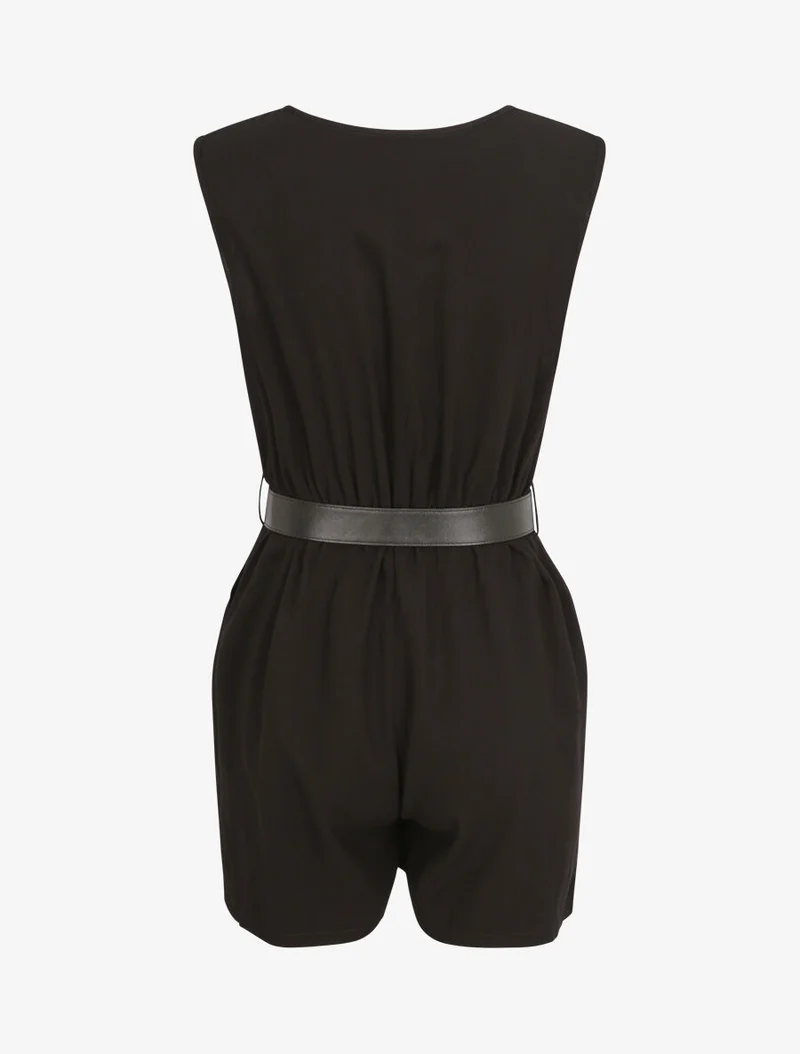 Fließender Jumpsuit - Schwarz