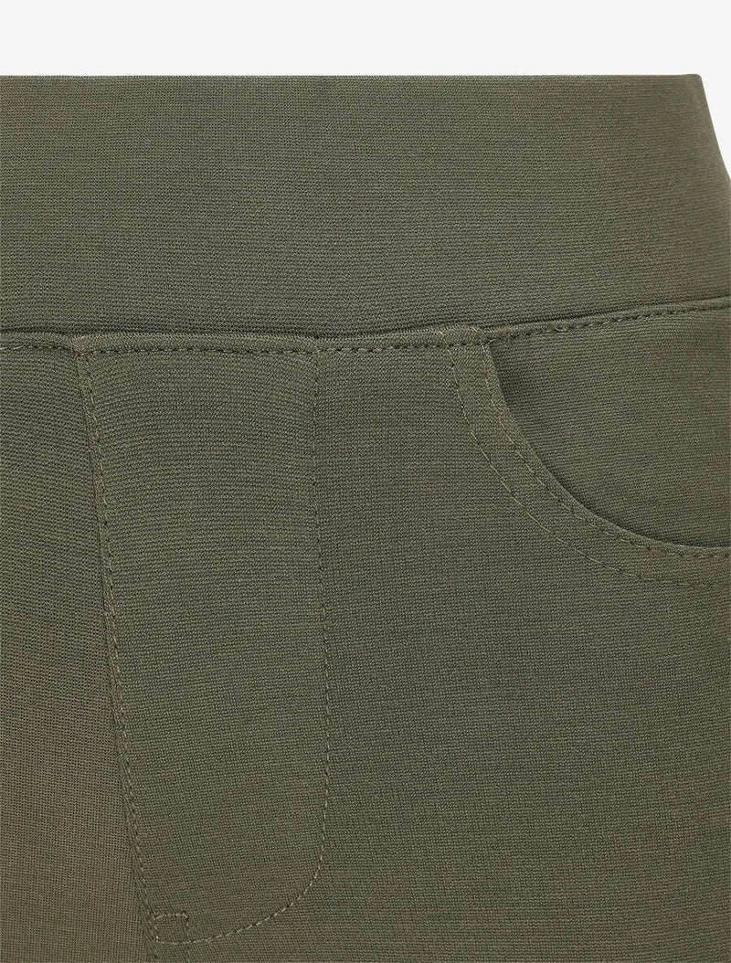 Unifarbener Jegging, Standardgröße, schmaler Schnitt - Kaki