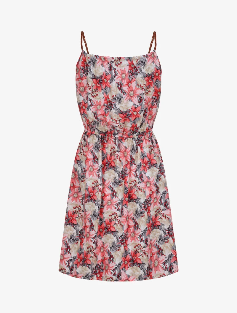 Skaterkleid mit Mehrblumenmuster - Rose