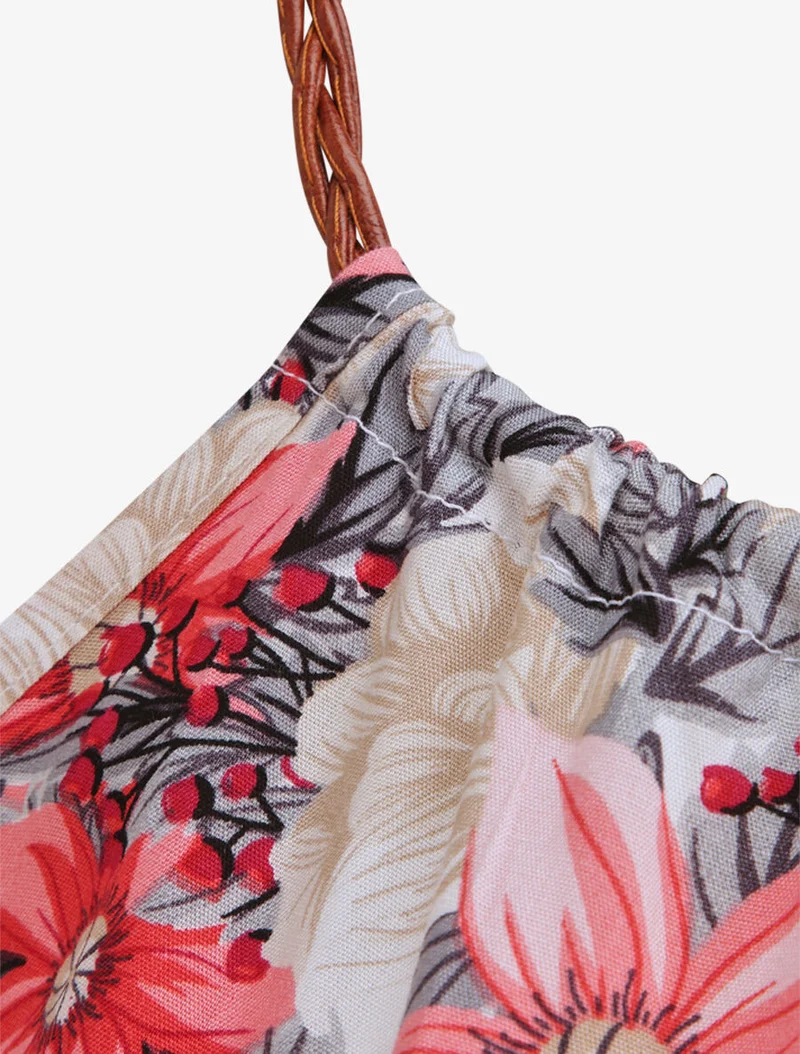 Skaterkleid mit Mehrblumenmuster - Rose