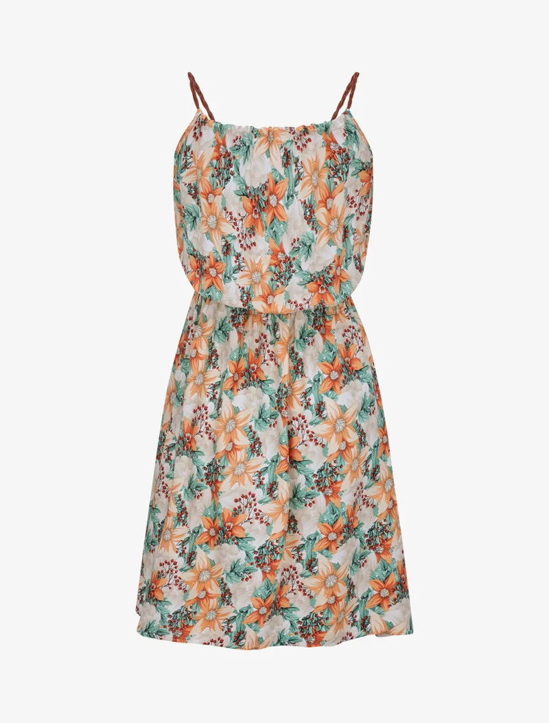Skaterkleid mit Mehrblumenmuster - Grün