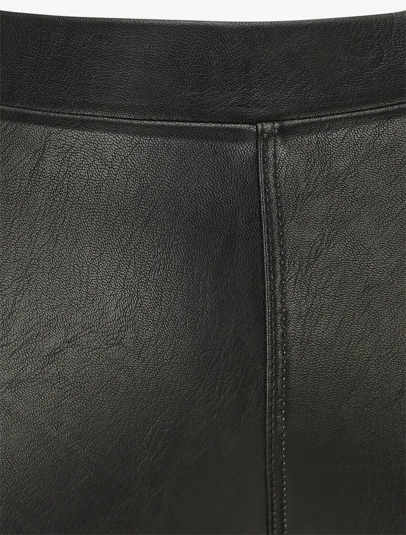 Kunstleder-Leggings in Standardgröße - Schwarz