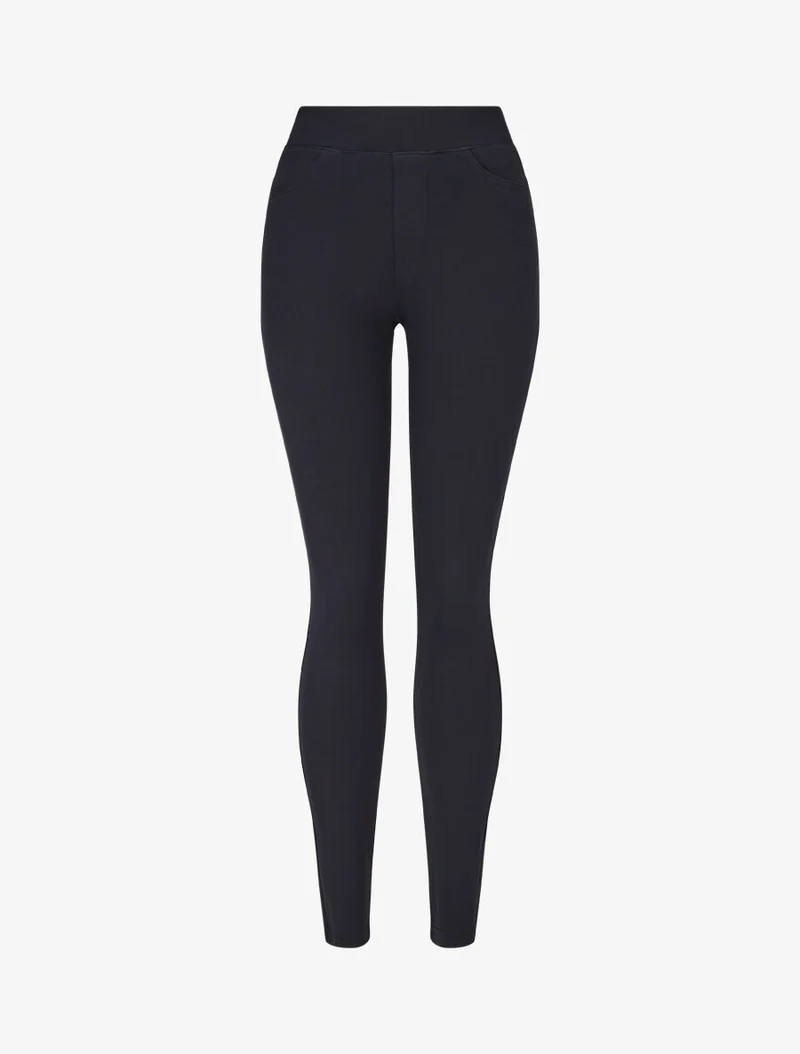 Unifarbener Jegging, Standardgröße, schmaler Schnitt - Marine