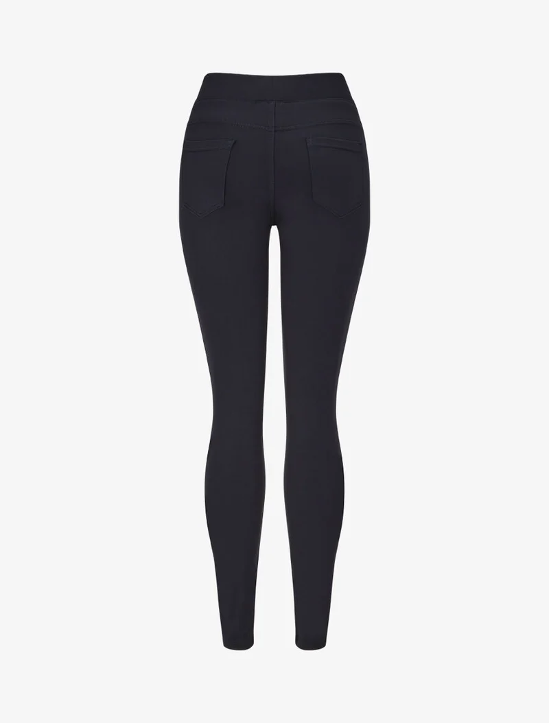 Unifarbener Jegging, Standardgröße, schmaler Schnitt - Marine