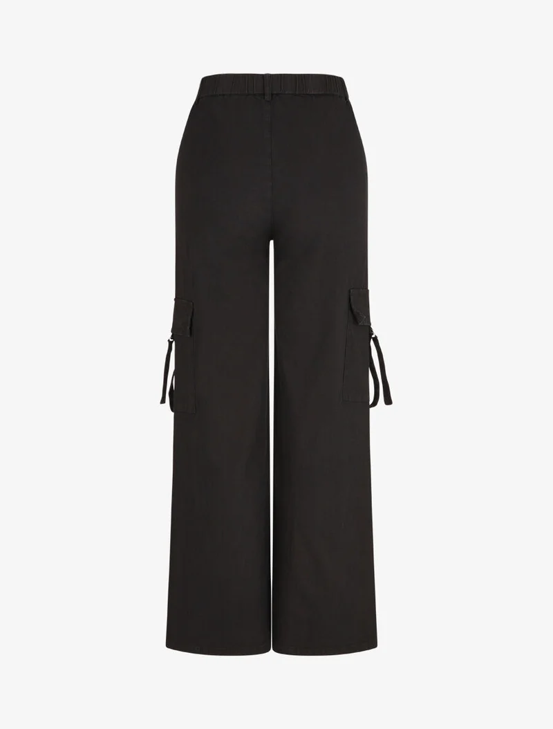 Cargohose mit Bändern - Schwarz