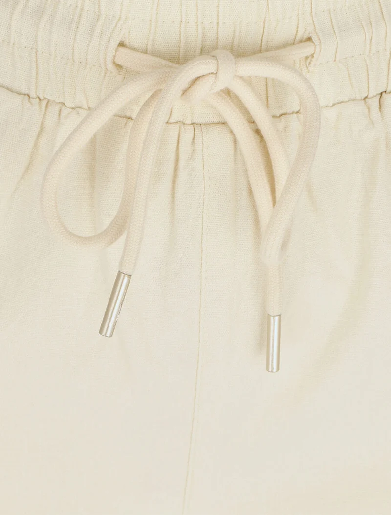Cargo-Hose mit hoher Taille und geradem Schnitt - Ecru