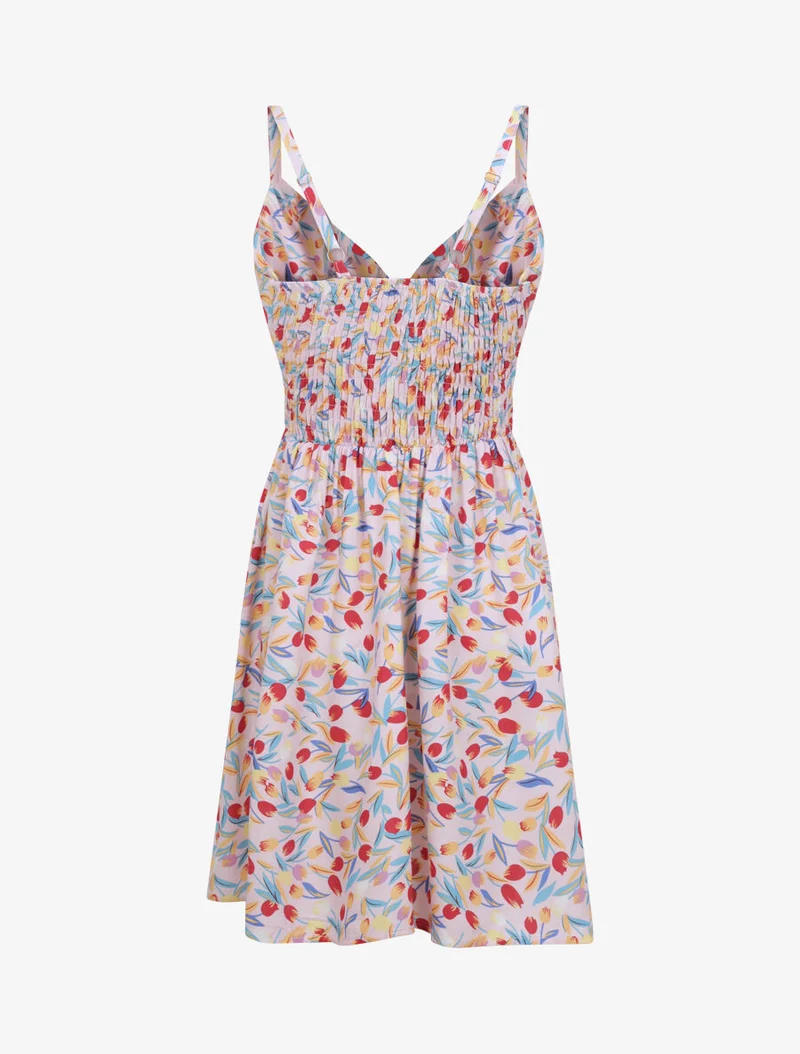 Rosen bedrucktes Skaterkleid - Rose