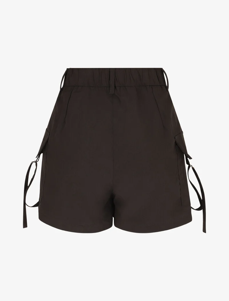 Cargo-Shortsrock einfarbig - Schwarz