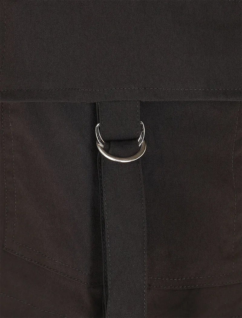 Cargo-Shortsrock einfarbig - Schwarz