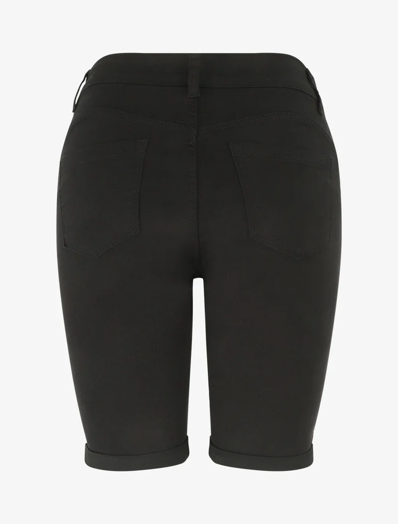 Bermuda Push-up einfarbig - Schwarz