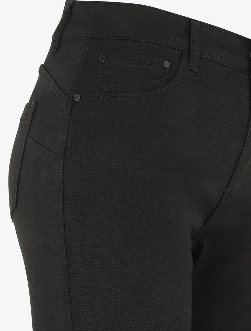 Bermuda Push-up einfarbig - Schwarz