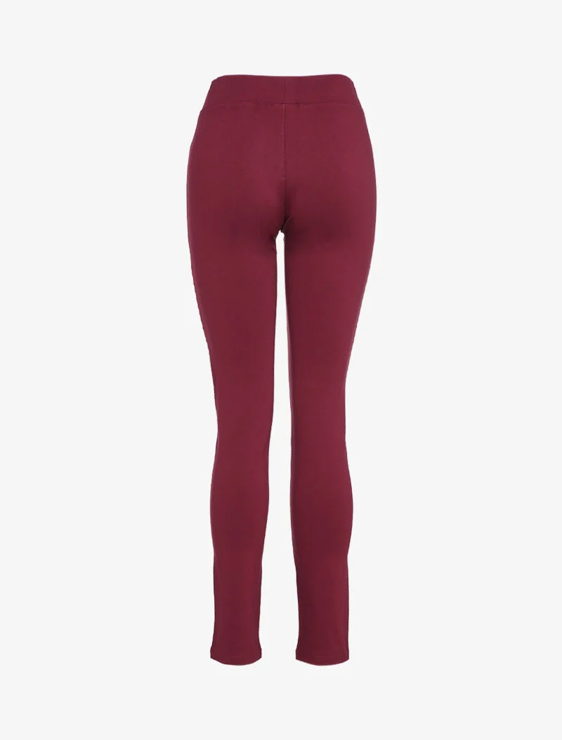 Stylisierte Schenkel-Leggings - Bordeaux
