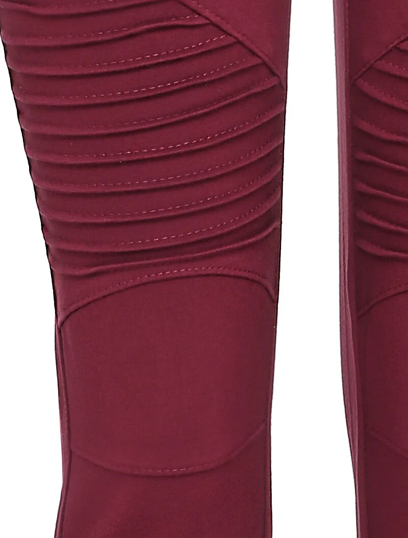 Stylisierte Schenkel-Leggings - Bordeaux