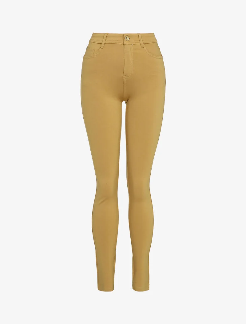 Basic Stretchhose - Senf