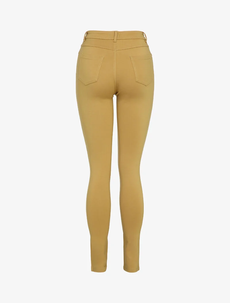 Basic Stretchhose - Senf