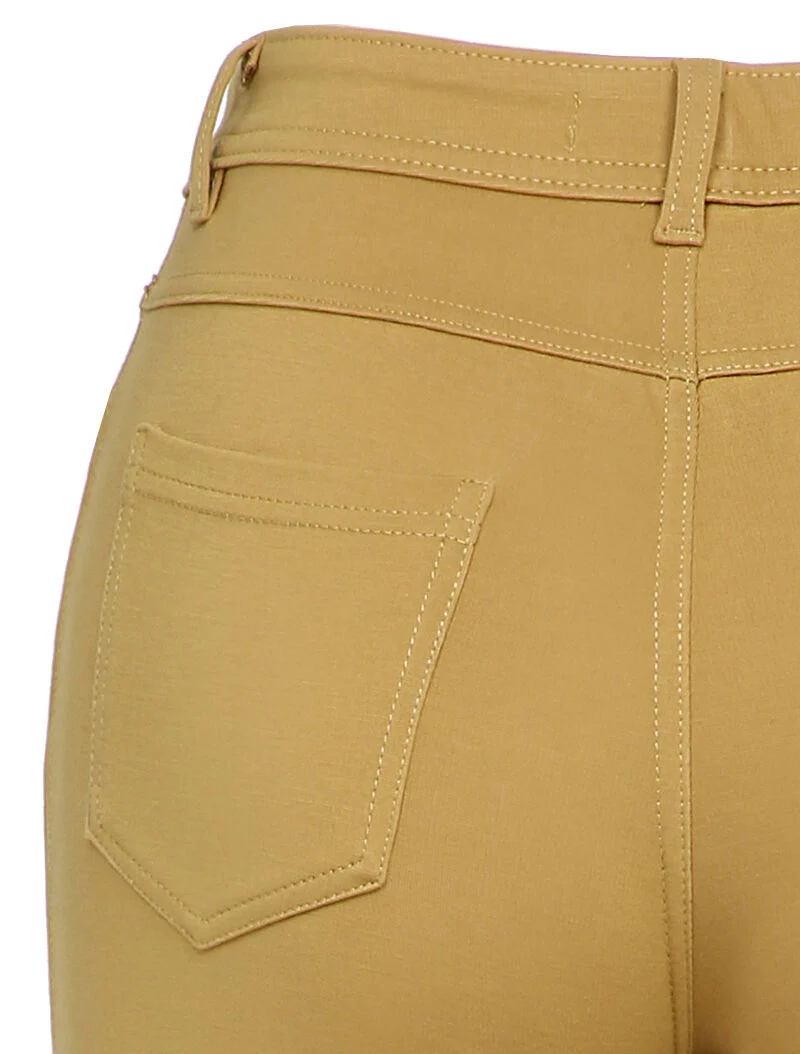 Basic Stretchhose - Senf