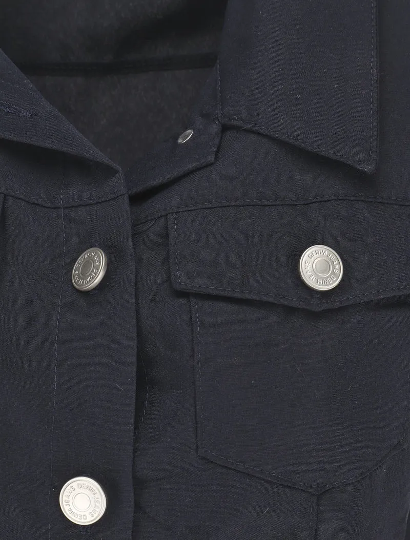 Ärmelloser, einfarbiger, gerader Jumpsuit. - Marine