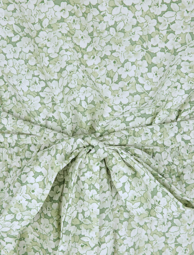 Blumenmuster-Jumpsuit - Grün