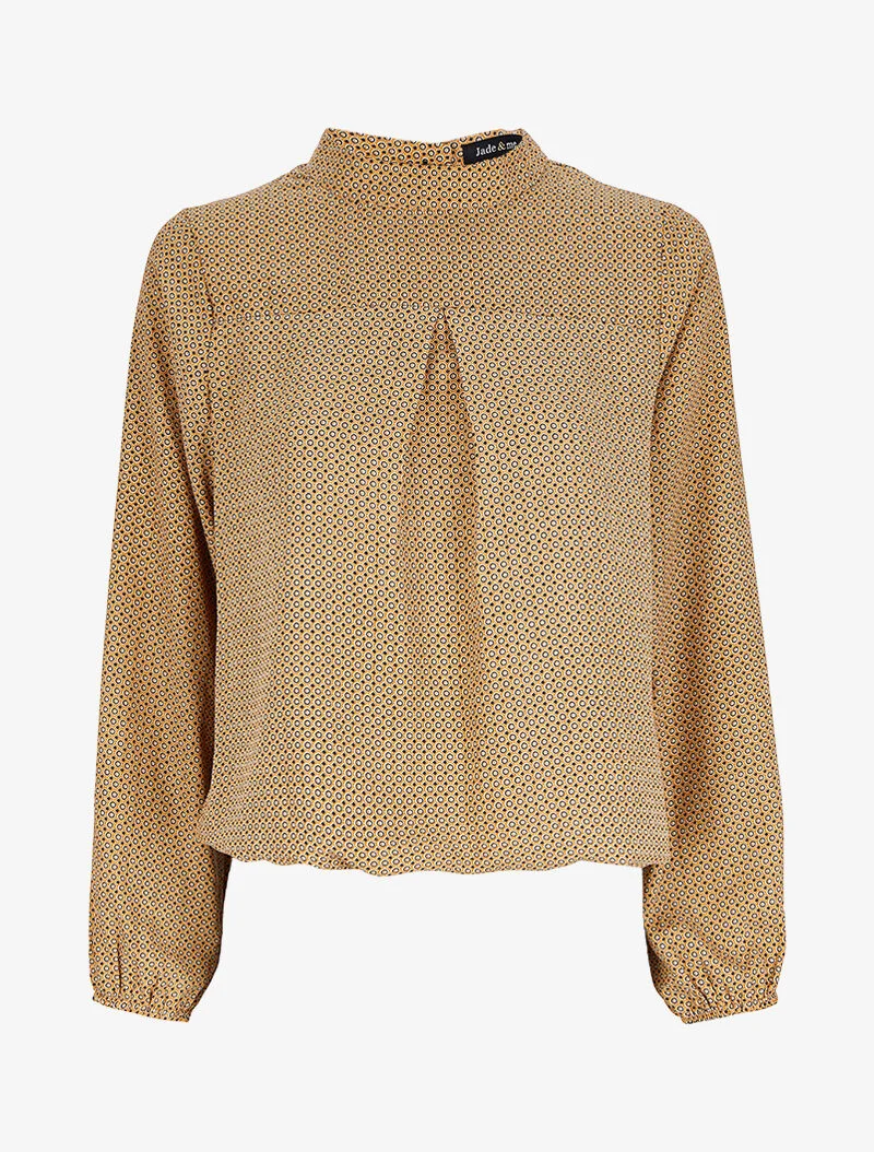 Bluse mit geometrischen Mustern - Gelb