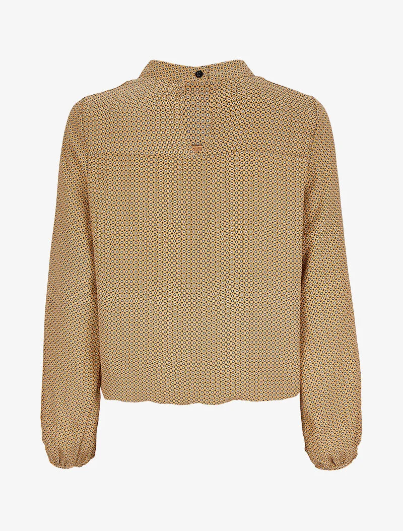 Bluse mit geometrischen Mustern - Gelb