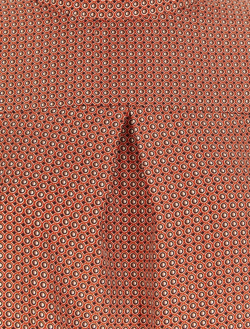 Bluse mit geometrischen Mustern - Rot