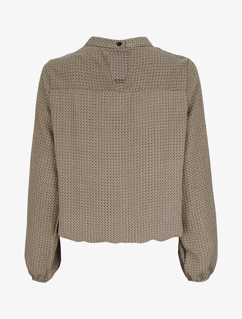 Bluse mit geometrischen Mustern - Grün